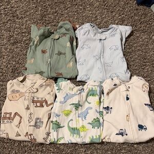 Carter's Kids Pajamas Set - Green, Blue, Beige